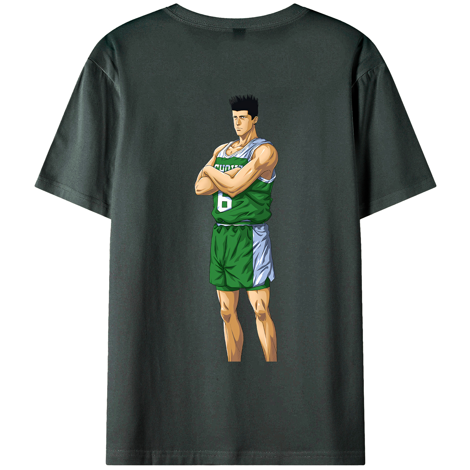 （画像用） SLAM DUNK／スラムダンク 綿100％ メンズ半袖Tシャツ（バックプリント） 通気性